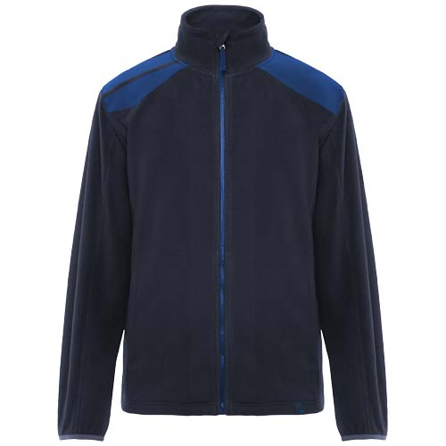 Veste micropolaire promotionnelle contrastée Terrano Roly Bleu marine et Bleu royal